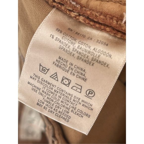 Anthropologie Chino Shorts Women Size 25 Brown Tan Relaxed Fit - Picture 12 of 13